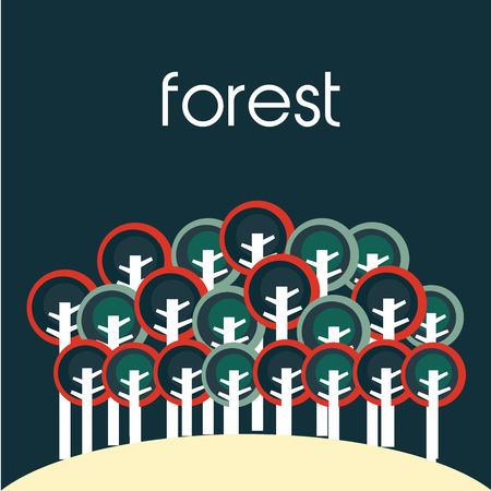 nature forest design over blue background vector illustrationのイラスト素材