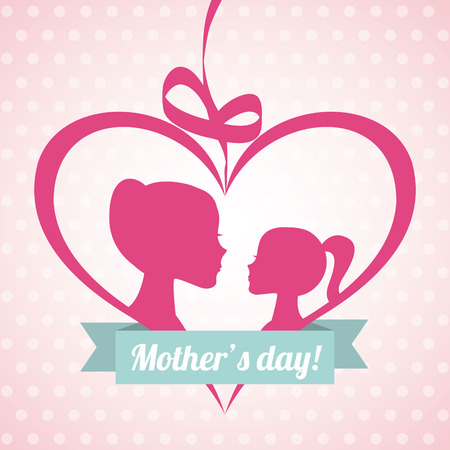 Happy Mothers day card, Vector illustrationのイラスト素材