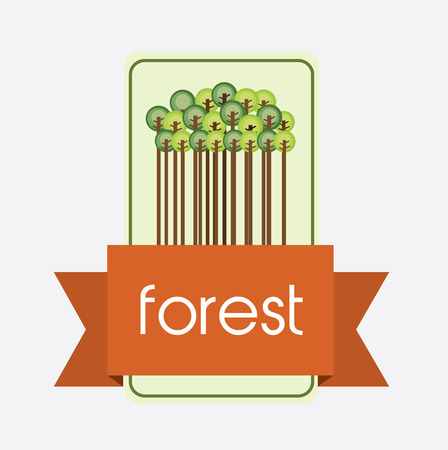 nature forest design over gray background vector illustrationのイラスト素材