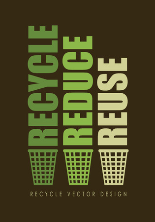 recycle design over  brown background vector illustration のイラスト素材