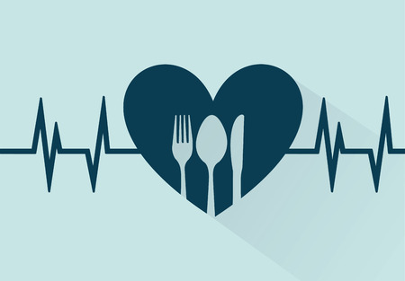 romantic dinner over blue background. vector illustrationのイラスト素材