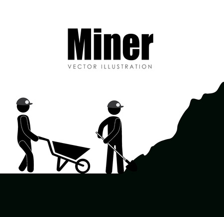 miner design over white background vector illustrationのイラスト素材