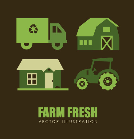 farm design over brown background vector illustrationのイラスト素材