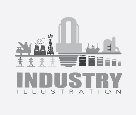 oil industry design over gray background vector illustration のイラスト素材