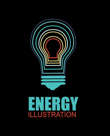 bulb energy design over back background vector illustration のイラスト素材