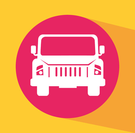 car design over yellow background vector illustration のイラスト素材