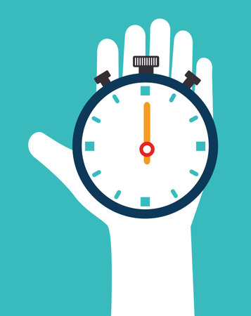 timewatch over blue  background vector illustrationのイラスト素材