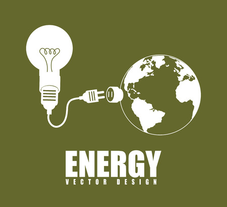energy design over green background, vector illustrationのイラスト素材