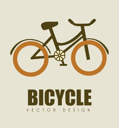 bike design over beige background vector illustration  のイラスト素材