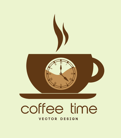 coffee design over beige background, vector illustrationのイラスト素材