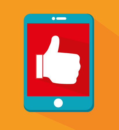 social media design over yellow background vector illustrationのイラスト素材
