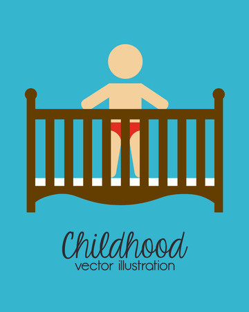 childhood design over blue background vector illustrationのイラスト素材