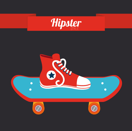 hipster design over dark background vector  illustration  のイラスト素材