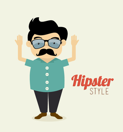 hipster design over beige background vector  illustration  のイラスト素材