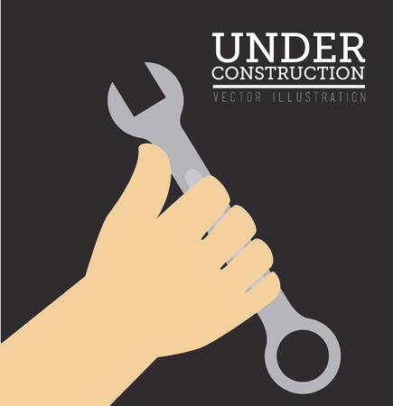 construction tools over dark background vector illustrationのイラスト素材