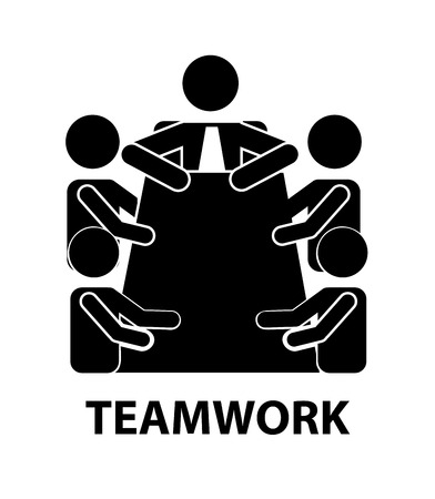 teamwork design over white  background vector illustration のイラスト素材