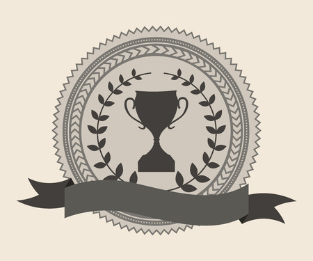 champion design over beige background vector illustrationのイラスト素材