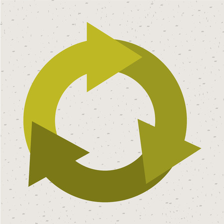 Recycle design over beige background, vector illustrationのイラスト素材