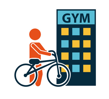 fitness design over white background, vector illustrationのイラスト素材