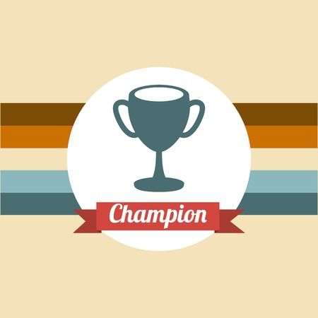 champion design over beige background vector illustrationのイラスト素材