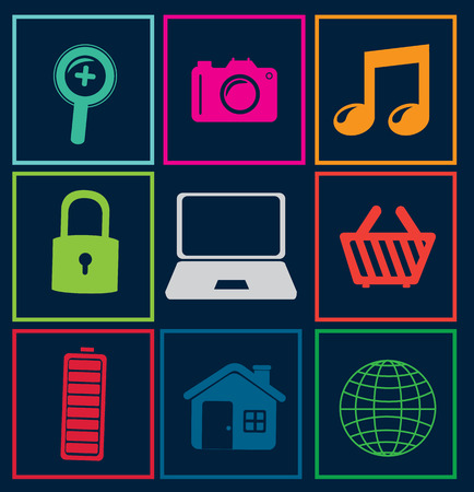 Technology design over blue background, vector illustrationのイラスト素材