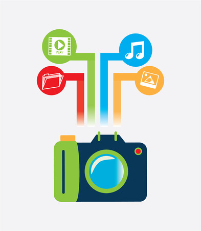 Technology design over gray background, vector illustrationのイラスト素材