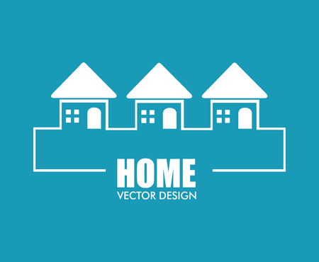 Home design over blue background, vector illustrationのイラスト素材