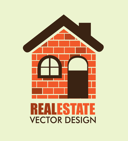 Real estate design over beige background, vector illustrationのイラスト素材