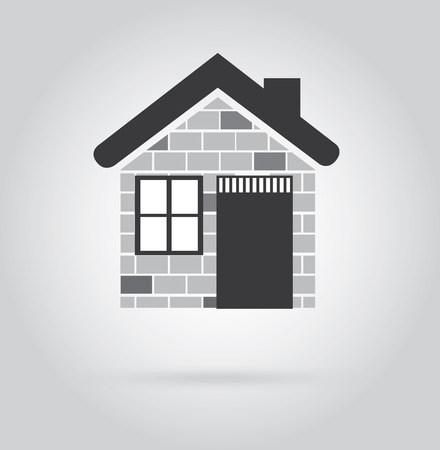 Home design over gray background, vector illustrationのイラスト素材