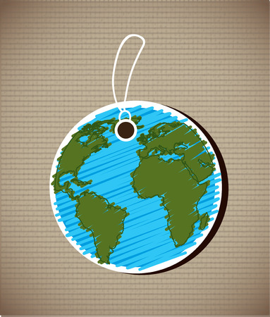 Save the planet design over beige background, vector illustrationのイラスト素材