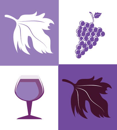 Wine design over purple and white background, vector illustrationのイラスト素材
