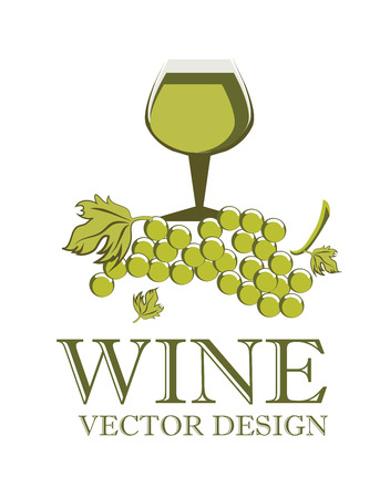 Wine design over white background, vector illustrationのイラスト素材