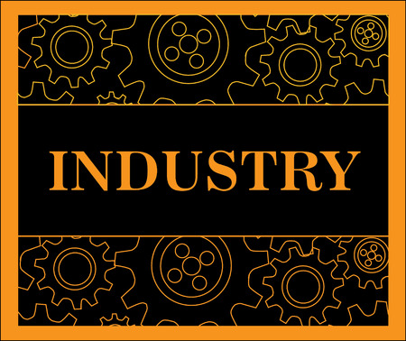 Gears design over yellow background, vector illustrationのイラスト素材