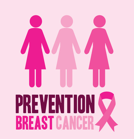 Breast cancer design over pink background, vector illustrationのイラスト素材