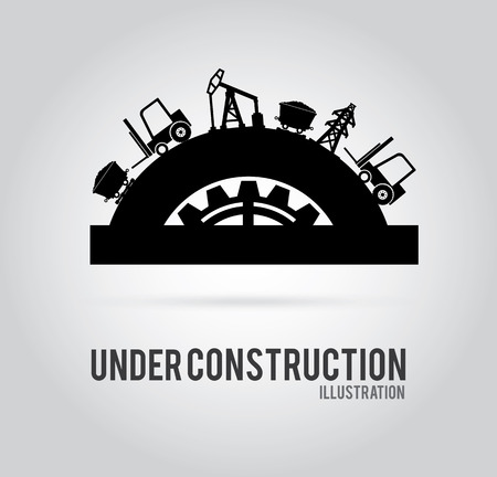 Under construction design over  background, illustrationのイラスト素材