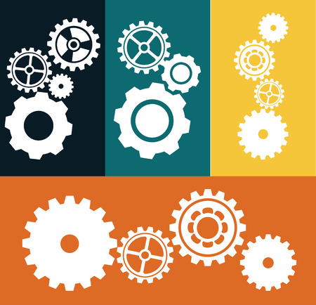 Gears design over  background, vector illustrationのイラスト素材