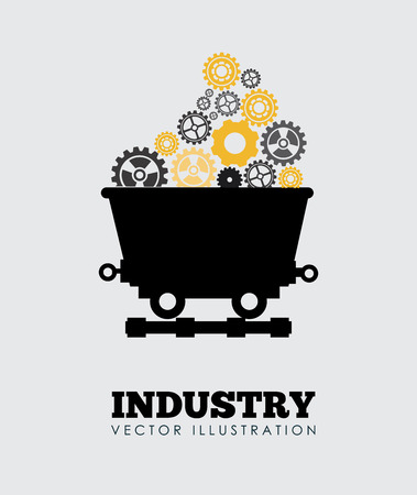 Industry design over  background, vector illustrationのイラスト素材