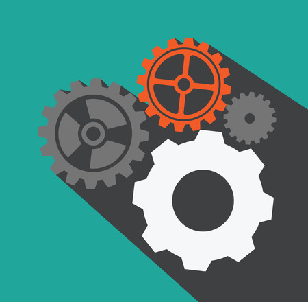 Gears design over blue background, vector illustrationのイラスト素材