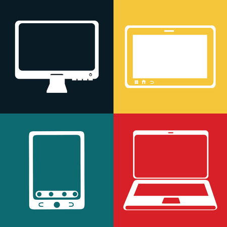 Technology design over colorful background, vector illustrationのイラスト素材