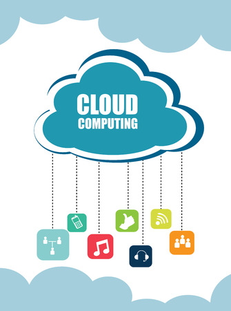 Social netwotk design over white background, vector illustrationのイラスト素材