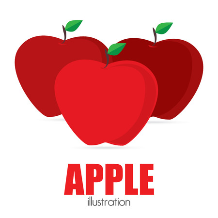 Fruits design over apple background, vector illustrationのイラスト素材