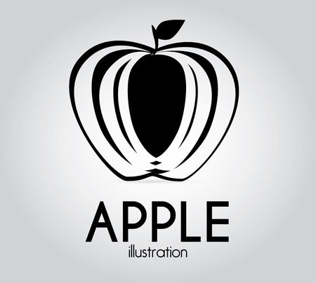 Fruits design over gray background, vector illustrationのイラスト素材
