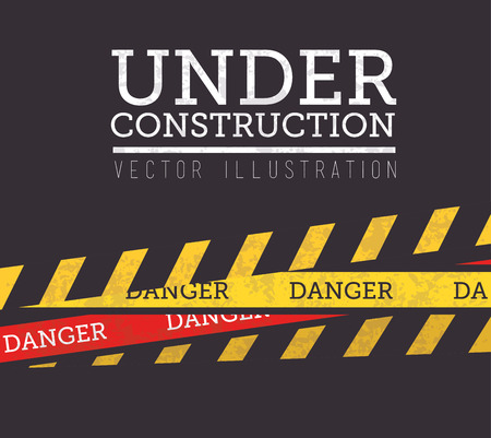 Under construction design over dark background, vector illustrationのイラスト素材