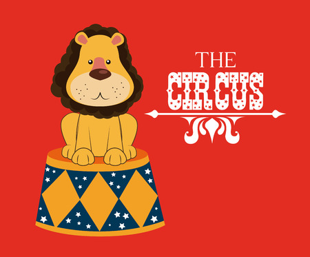 Circus design over red background, vector illustrationのイラスト素材