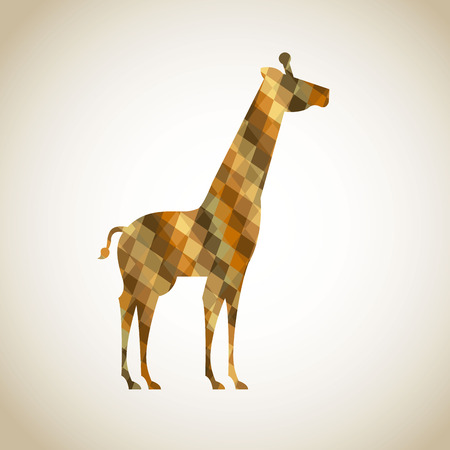 Africa giraffe  design over beige backgroundのイラスト素材