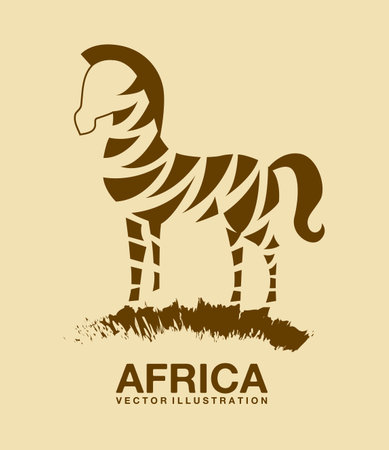 Africa design over beige  backgroundのイラスト素材