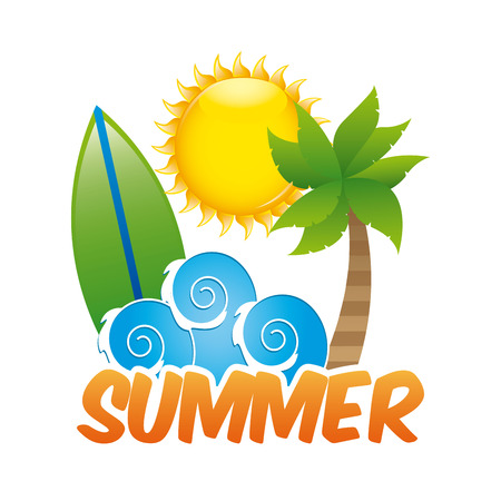 Summer Design icon over white background. のイラスト素材