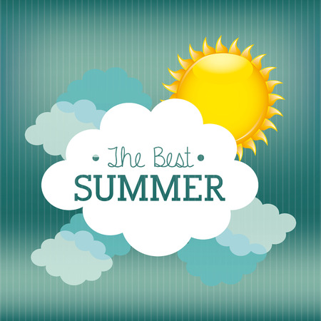 summer design over sky backgroundのイラスト素材