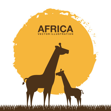 Africa design over white background, vector illustrationのイラスト素材