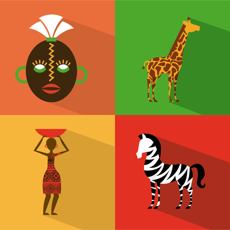 Africa design over  background, vector illustrationのイラスト素材